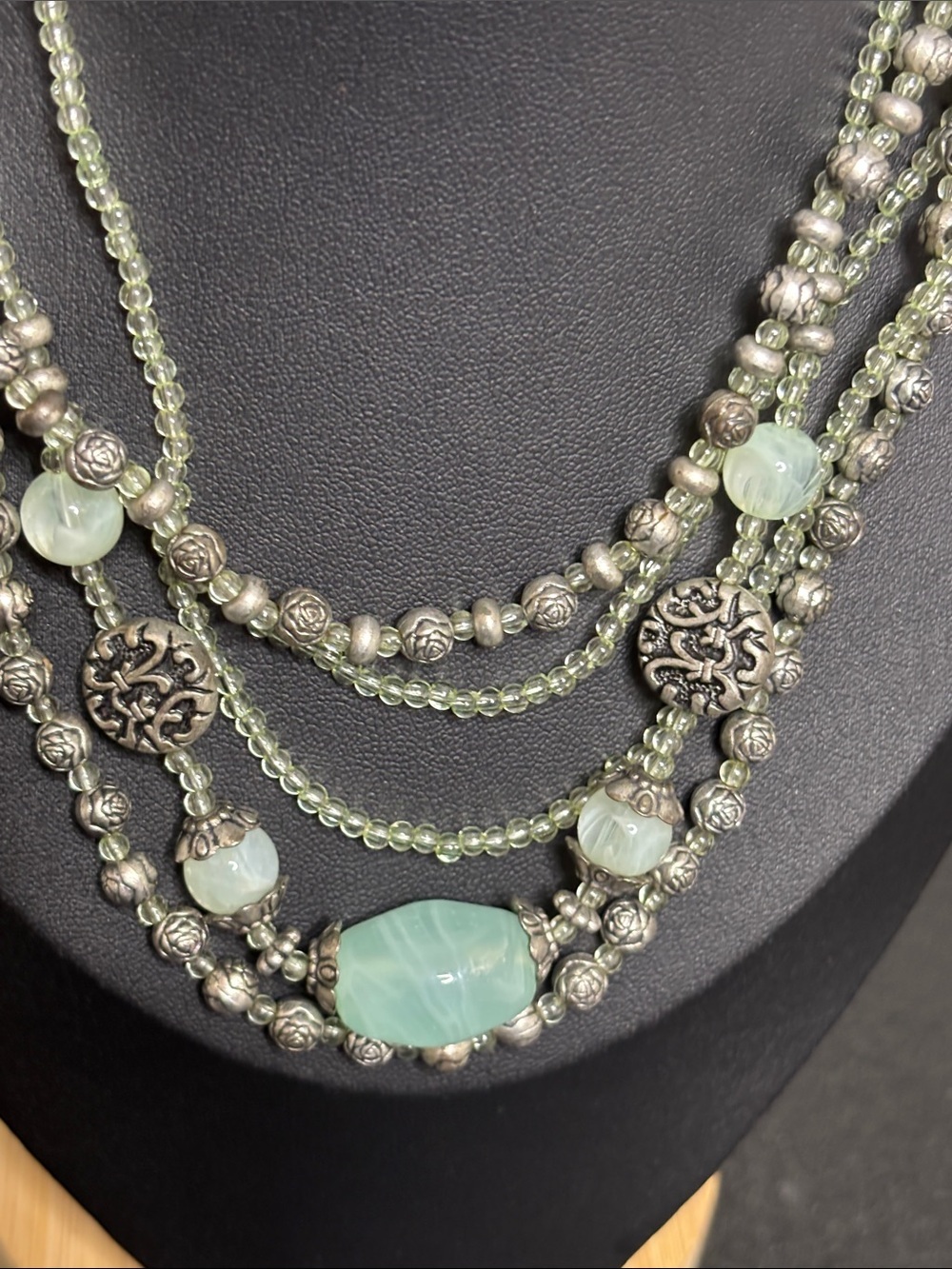 Premier Designs Mixed Media Stone Acrylic Layered Beaded Necklace View 2